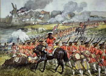 Das 16. Regiment zu Fuß in Blenheim, 13. August 1704, ca. 1900